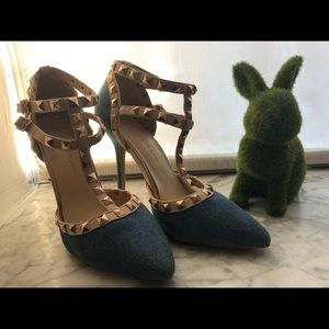 Wild diva blue jean heels